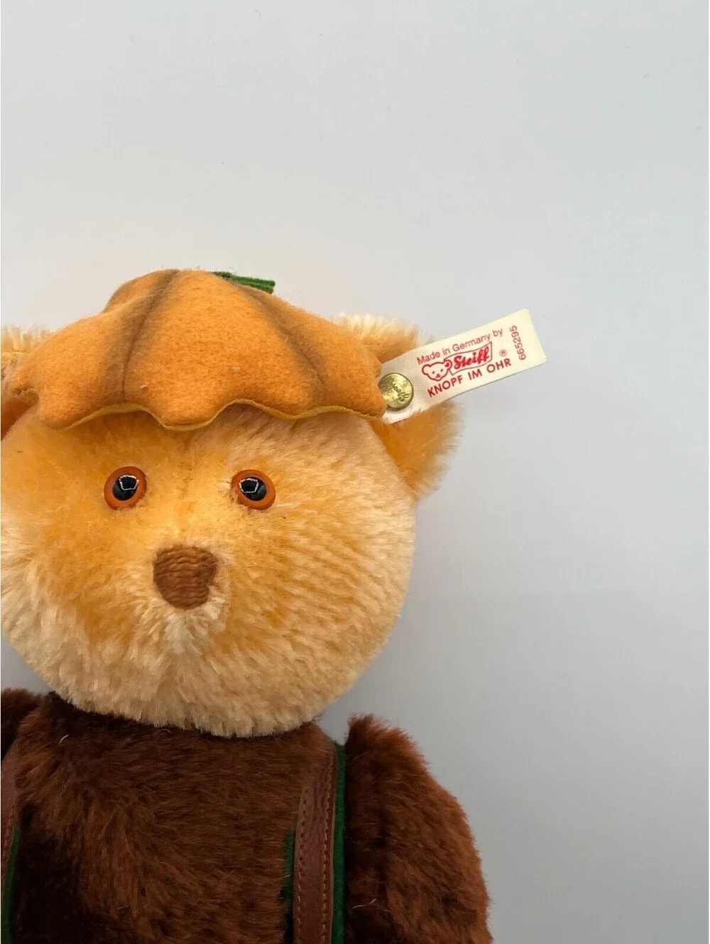 Vintage 1997 The Four Seasons Steiff Pumpkin Patch Bear #1387 of 5000 12.5”